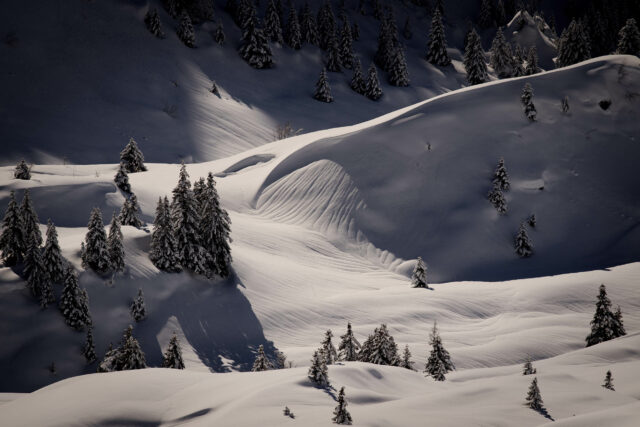 Vers le refuge de Bostan textures de neige vers le refuge de Bostan - Samoens